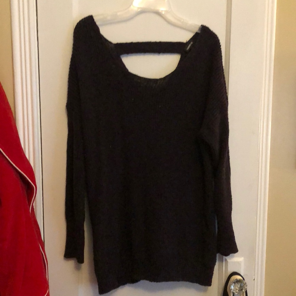 Tie back Torrid sweater- eggplant
